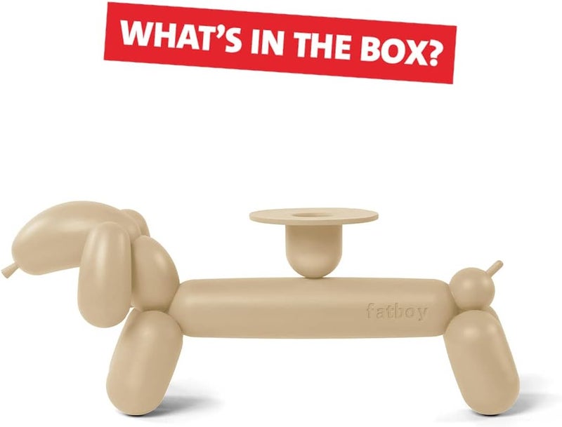 Fatboy Can-dog Candle Holder | Fine texture powder coating | Die-cast aluminium | Designed for indoor use | Use with a real or LED pillar candle | 10.7x28.5x8.2 cm (Sandy Beige) - Image 5